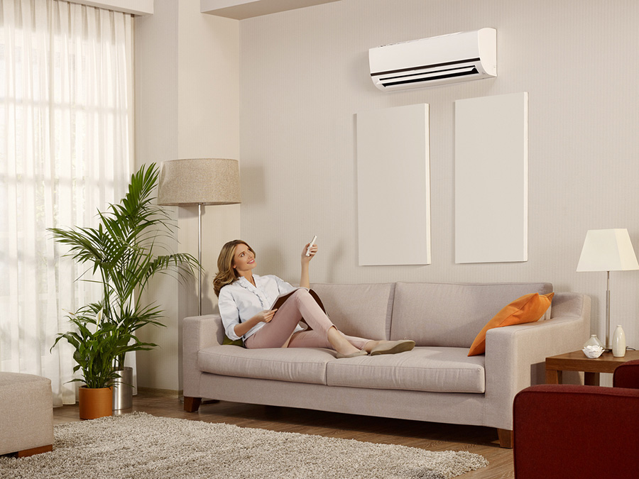 Resting in a room with air conditioner