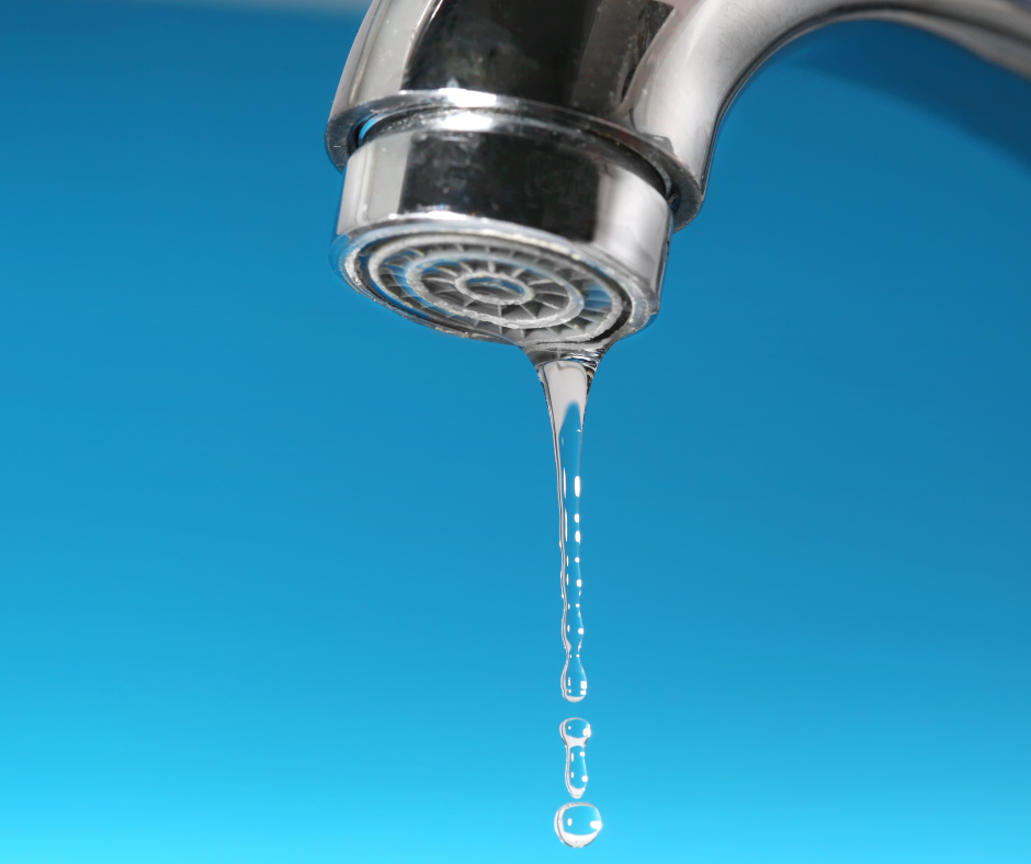 A slow-dripping faucet